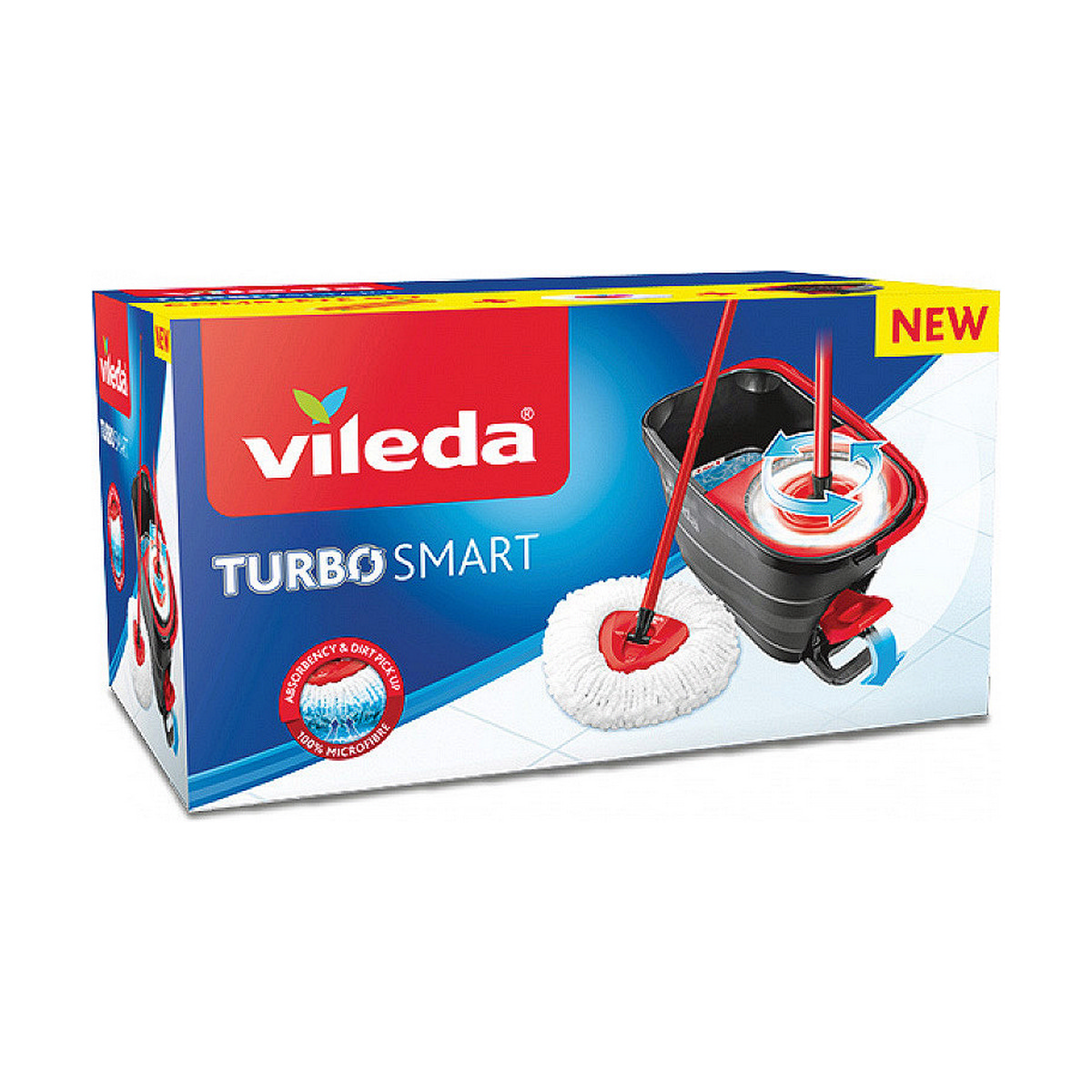 Mop with Bucket Vileda Turbo Smart Voor op de grond